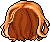 Black Loose Waves Hair, orange