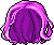 Black Loose Waves Hair, purple