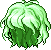 Black Artist Hair, green