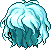 Black Artist Hair, blue