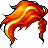 Black Artistic Highlights Hair, orange