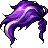Black Artistic Highlights Hair, purple