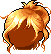 Wavy Ponytail, orange