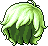 Black Chevalier Hair, green