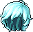 Black Chevalier Hair, blue
