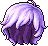 Black Chevalier Hair, purple