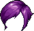 Black Atomic Hair, purple