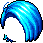Black Artiste Hair, blue