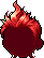 Black Flame Hair, red