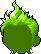 Black Flame Hair, green