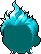 Black Flame Hair, blue