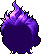 Black Flame Hair, purple