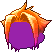 Black Blade-sharpened Hair, orange