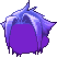 Black Blade-sharpened Hair, purple