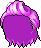 Black Mega Tease Hair, purple