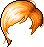 Black Shy Boy Hair, orange