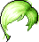 Black Shy Boy Hair, green