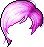Black Shy Boy Hair, purple