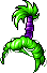 Black Palm Tree Hair, green