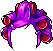 Black Rollered Hair, purple