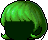 Curl-In Bob Cut, green