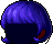 Curl-In Bob Cut, blue