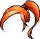 White Aran Hair, orange