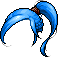 White Aran Hair, blue