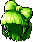 Black Bow Hair, green