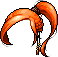 White Aran Hair, orange