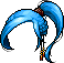 White Aran Hair, blue