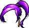 White Aran Hair, purple
