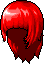 Black Full Bangs Hair, red