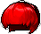 Black Low Cut Bob, red