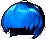 Black Low Cut Bob, blue