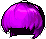 Black Low Cut Bob, purple