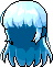 White Lilin Hair, blue