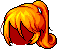 White Wave Ponytail, orange