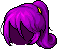 White Wave Ponytail, purple