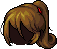 White Wave Ponytail, brown