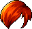 Black Dual Blade Hair (F), red
