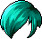 Black Dual Blade Hair (F), green