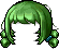 Messy Pigtails, green