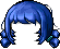 Messy Pigtails, blue