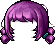 Messy Pigtails, purple