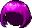 Black Tender Bowl-cut Hair, purple
