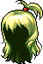 Long Tied Hair, green