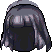 Black Long with Bangs