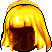 Black Long with Bangs, blonde