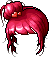 Perky Puff Hair, red